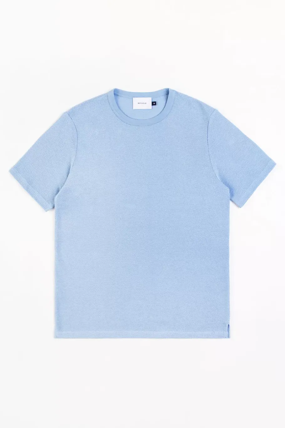 Hot Rotholz T-Shirt Aus Waffle Cotton Hellblau