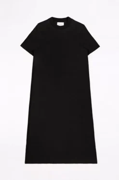 Clearance Rotholz T-Shirt Kleid Aus Bio-Baumwolle Schwarz