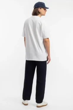 Hot Rotholz T-Shirt Mit Breitem Kragen Bio Baumwolle - Weis