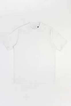 Hot Rotholz T-Shirt Mit Breitem Kragen Bio Baumwolle - Weis