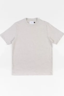 Rotholz T-Shirt Mit Breitem Kragen Bio Baumwolle - Grau