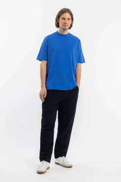 Clearance Rotholz T-Shirt Mit Breitem Kragen Bio Baumwolle - Blau