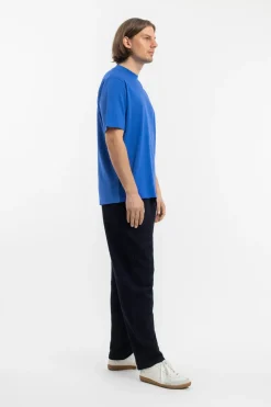 Clearance Rotholz T-Shirt Mit Breitem Kragen Bio Baumwolle - Blau