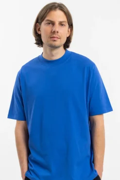 Clearance Rotholz T-Shirt Mit Breitem Kragen Bio Baumwolle - Blau