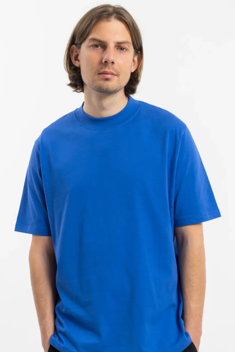 Clearance Rotholz T-Shirt Mit Breitem Kragen Bio Baumwolle - Blau