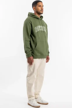Hot Rotholz Varsity Logo Hoodie Bio Baumwolle - Grun