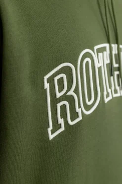 Hot Rotholz Varsity Logo Hoodie Bio Baumwolle - Grun
