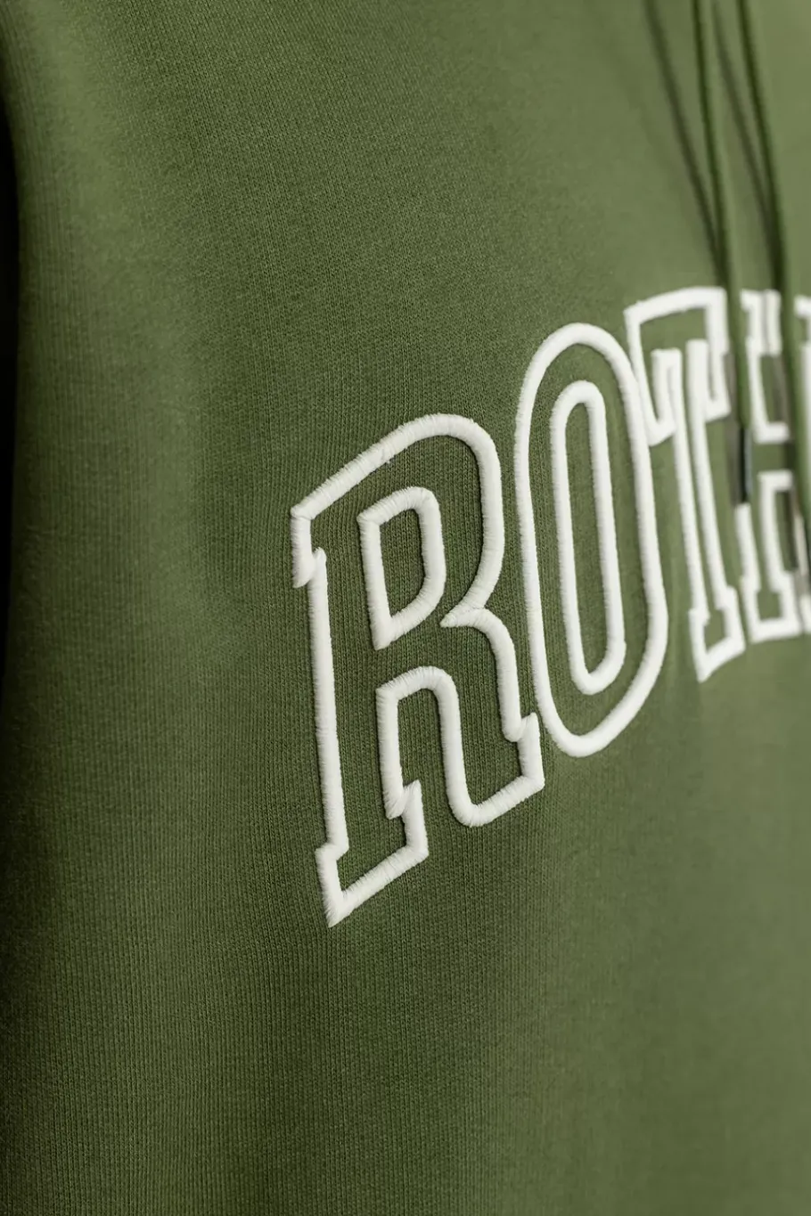 Hot Rotholz Varsity Logo Hoodie Bio Baumwolle - Grun