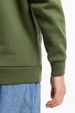 Discount Rotholz Varsity Logo Hoodie Bio Baumwolle - Grun