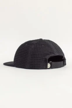 Clearance Rotholz Waffel Cap Bio Baumwolle - Schwarz