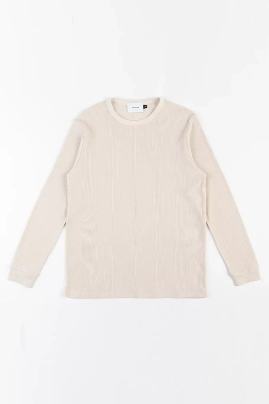Best Rotholz Waffel Longsleeve Bio Baumwolle - Creme