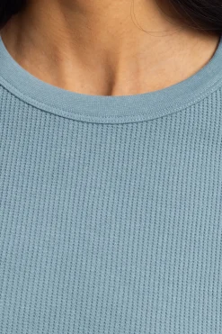 Hot Rotholz Waffel T-Shirt Bio-Baumwolle - Blau
