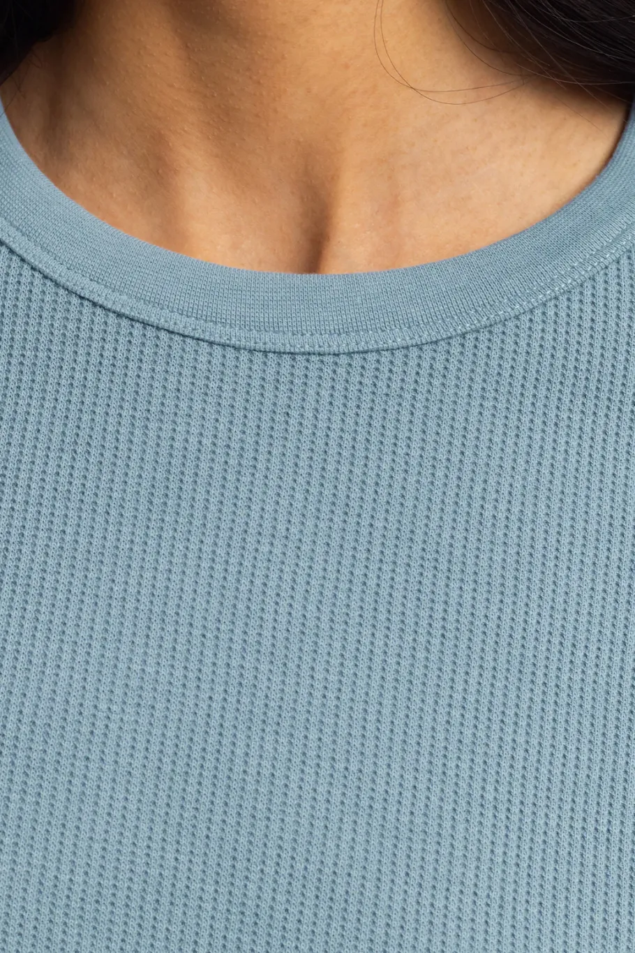 Hot Rotholz Waffel T-Shirt Bio-Baumwolle - Blau