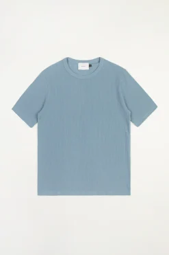 Hot Rotholz Waffel T-Shirt Bio-Baumwolle - Blau