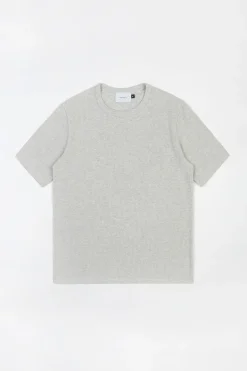 Sale Rotholz Waffel T-Shirt Bio-Baumwolle - Grau