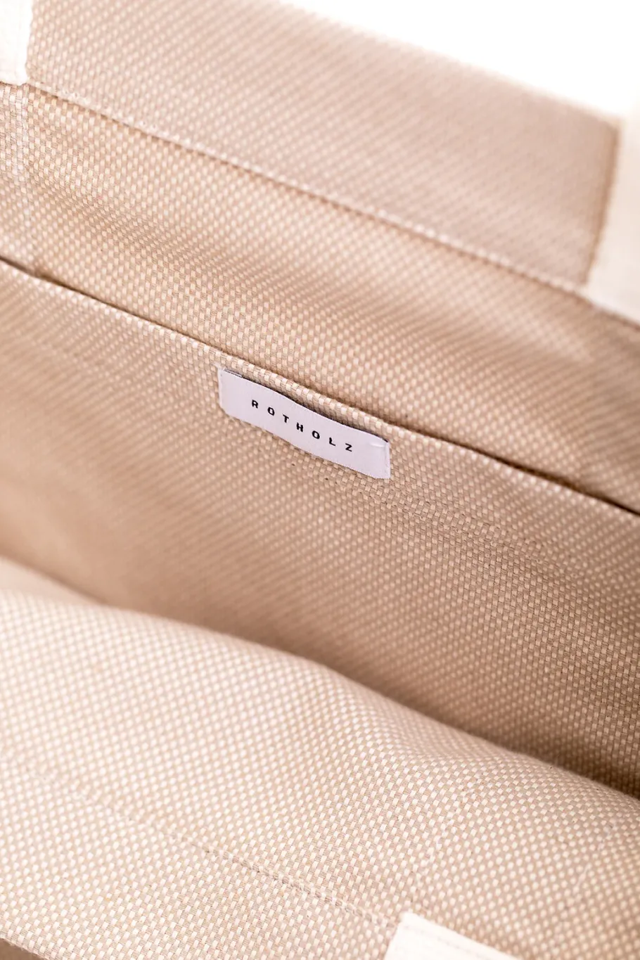 Outlet Rotholz Weekend Tote Bag Aus Bio Canvas Beige