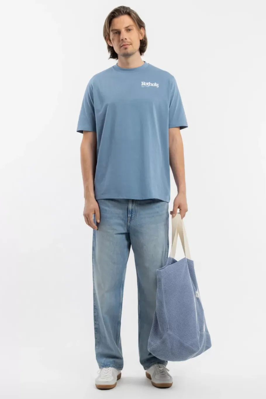 Hot Rotholz Weekend Tote Bag Bio Baumwolle - Hellblau