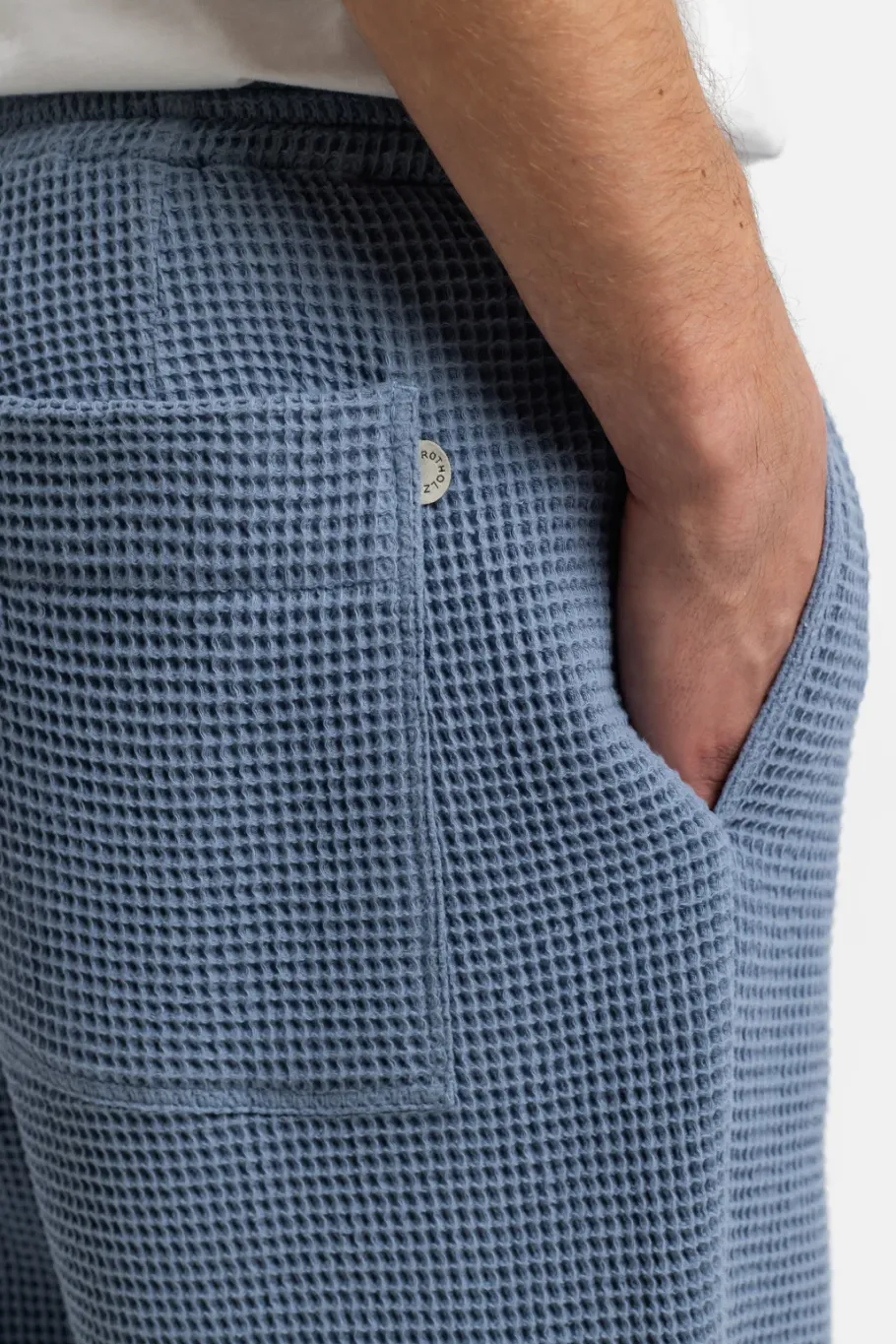 Hot Rotholz Weite Hose Waffle Cotton - Hellblau