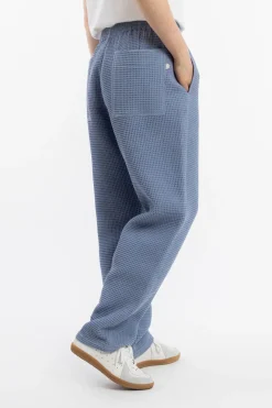 Clearance Rotholz Weite Hose Waffle Cotton - Hellblau