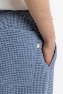 Clearance Rotholz Weite Hose Waffle Cotton - Hellblau