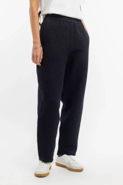 Online Rotholz Weite Hose Waffle Cotton - Schwarz