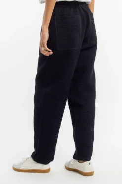 Online Rotholz Weite Hose Waffle Cotton - Schwarz