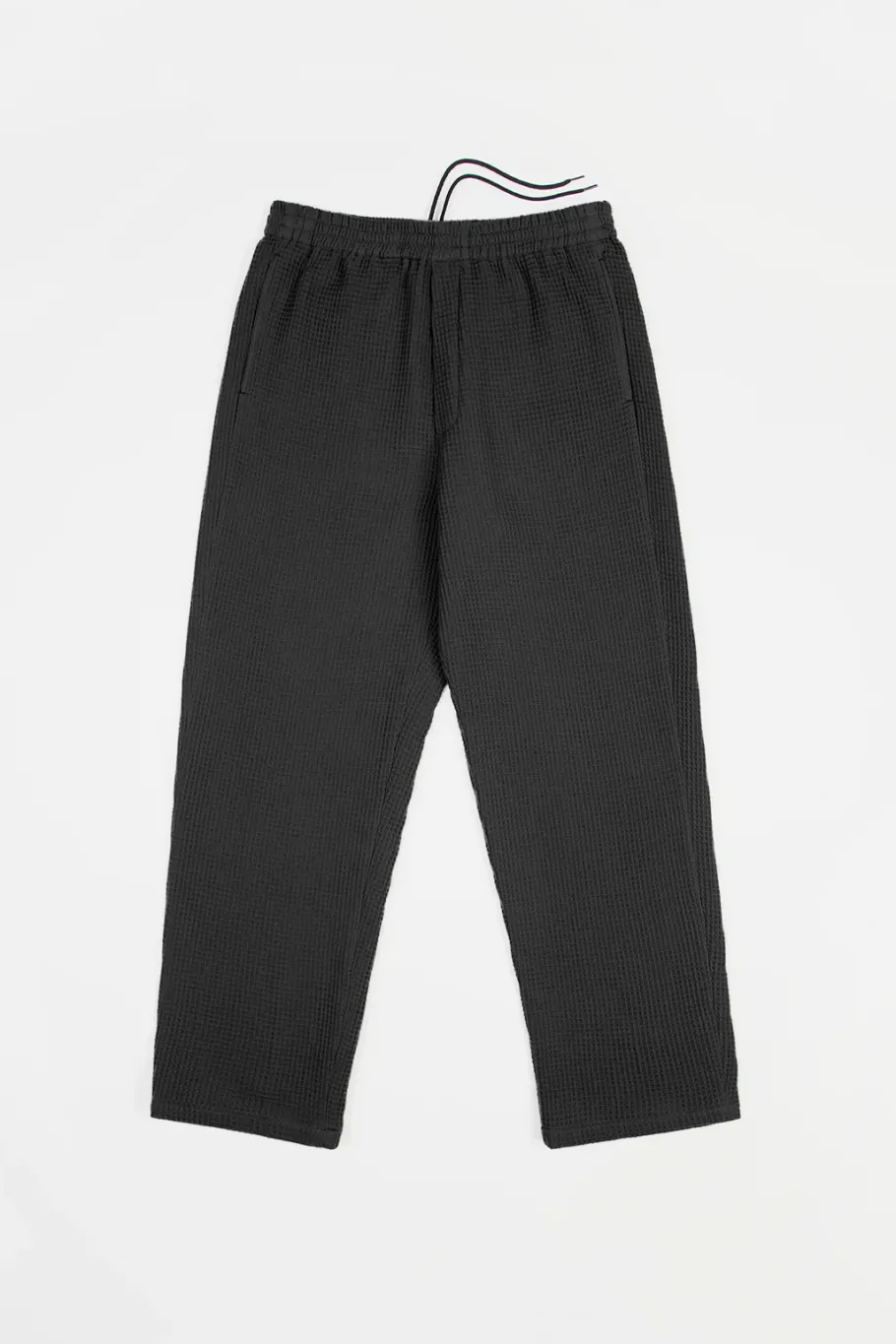 Online Rotholz Weite Hose Waffle Cotton - Schwarz