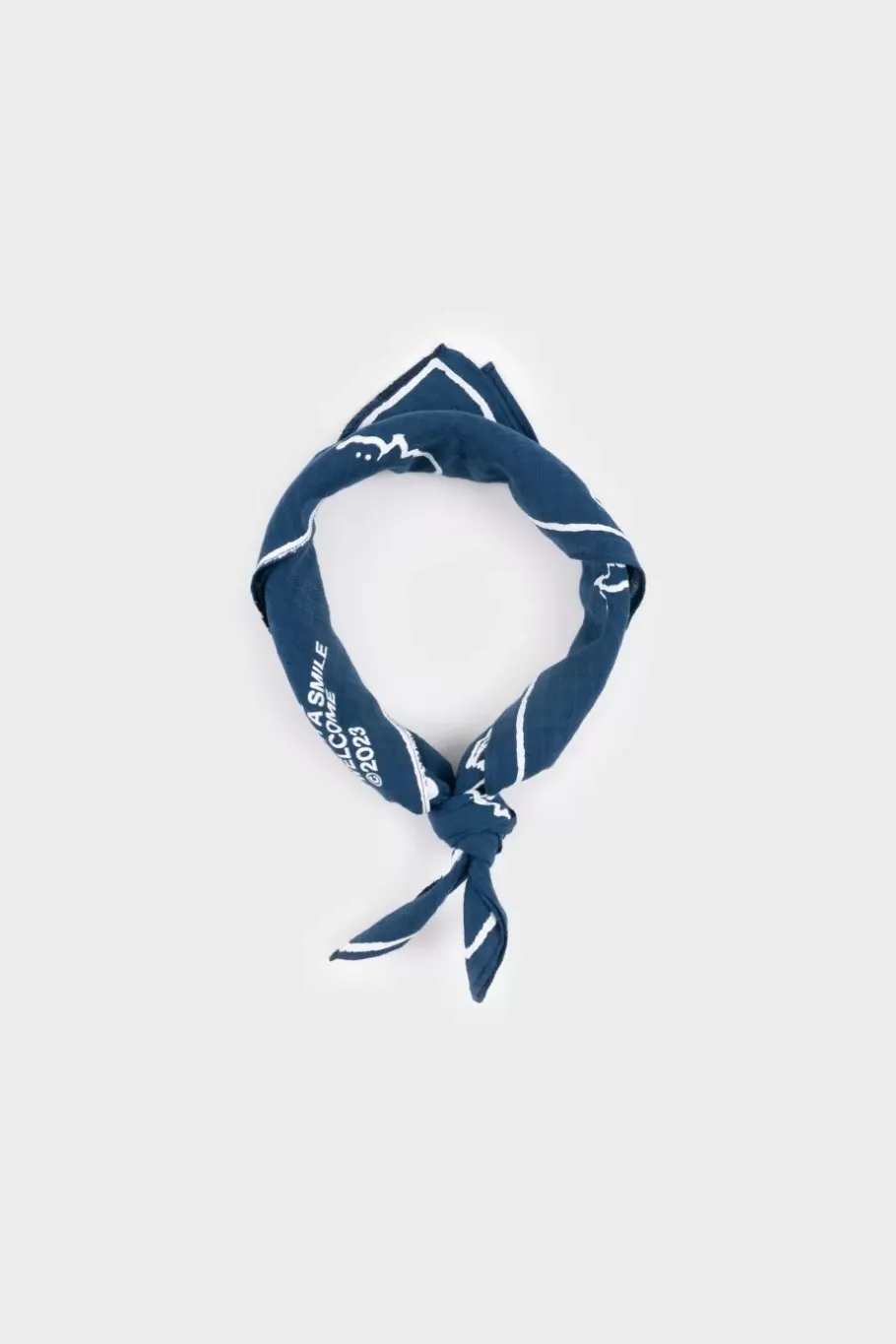 New Rotholz Willkommen Bandana Bio Baumwolle Blau