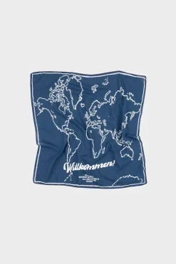 Outlet Rotholz Willkommen Bandana Bio Baumwolle Blau