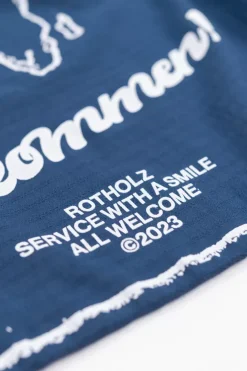 Outlet Rotholz Willkommen Bandana Bio Baumwolle Blau