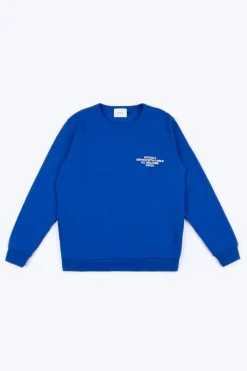 Discount Rotholz Willkommen Print Sweatshirt Bio Baumwolle - Kobalt