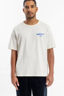 Best Rotholz Willkommen Print T-Shirt Bio Baumwolle - Off-White
