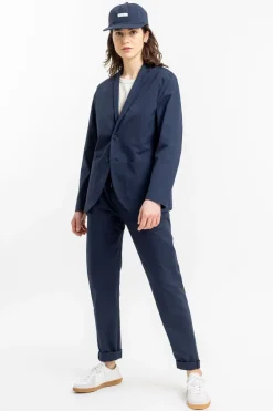 Clearance Rotholz Workwear Blazer Aus Bio Ripstop Blau