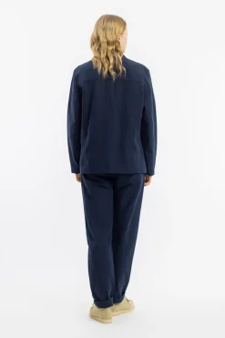 Hot Rotholz Workwear Blazer Leinen Mix - Dunkelblau