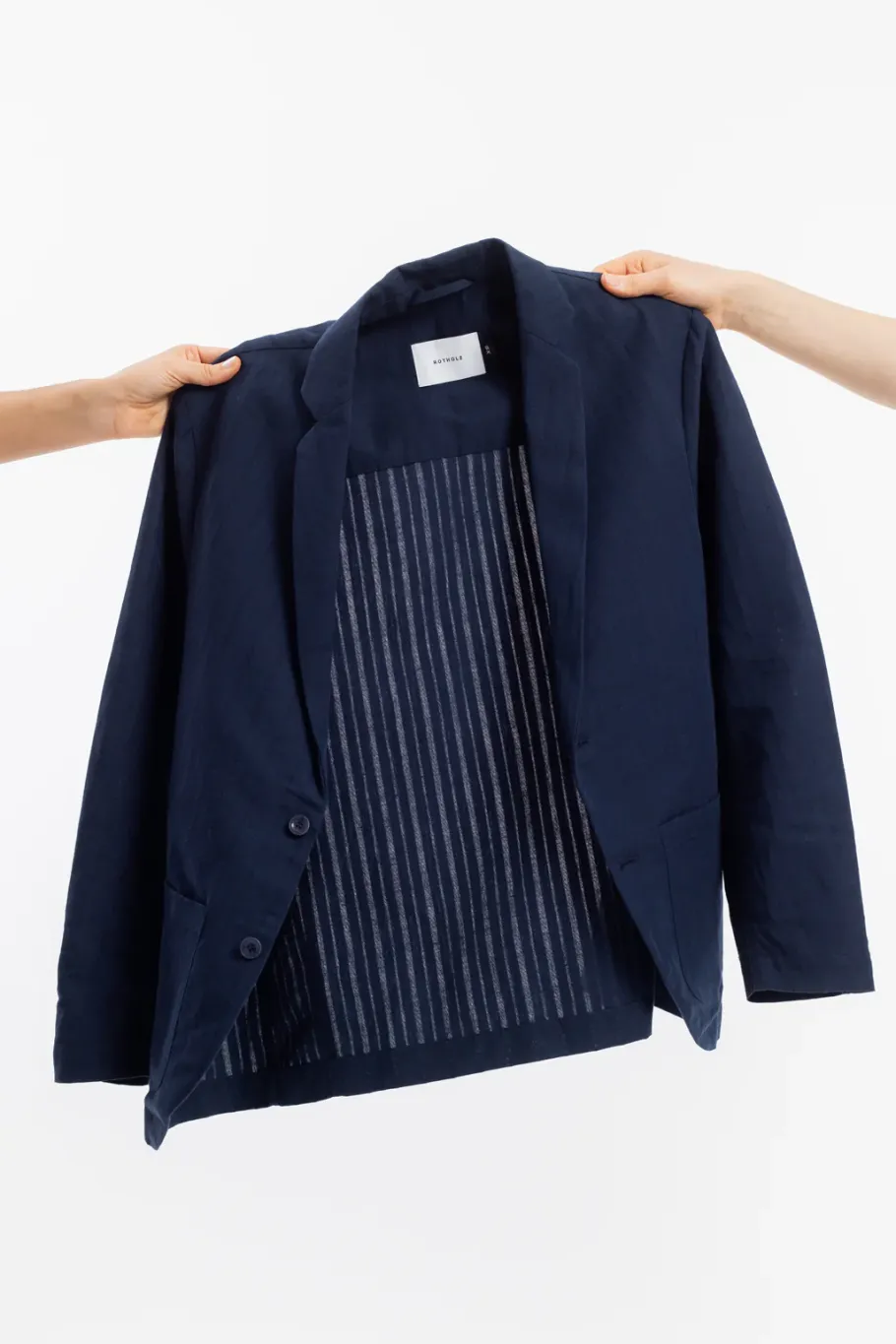 Hot Rotholz Workwear Blazer Leinen Mix - Dunkelblau