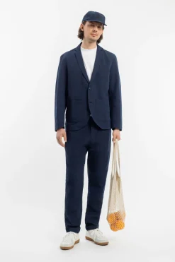 Outlet Rotholz Workwear Blazer Leinen Mix - Dunkelblau