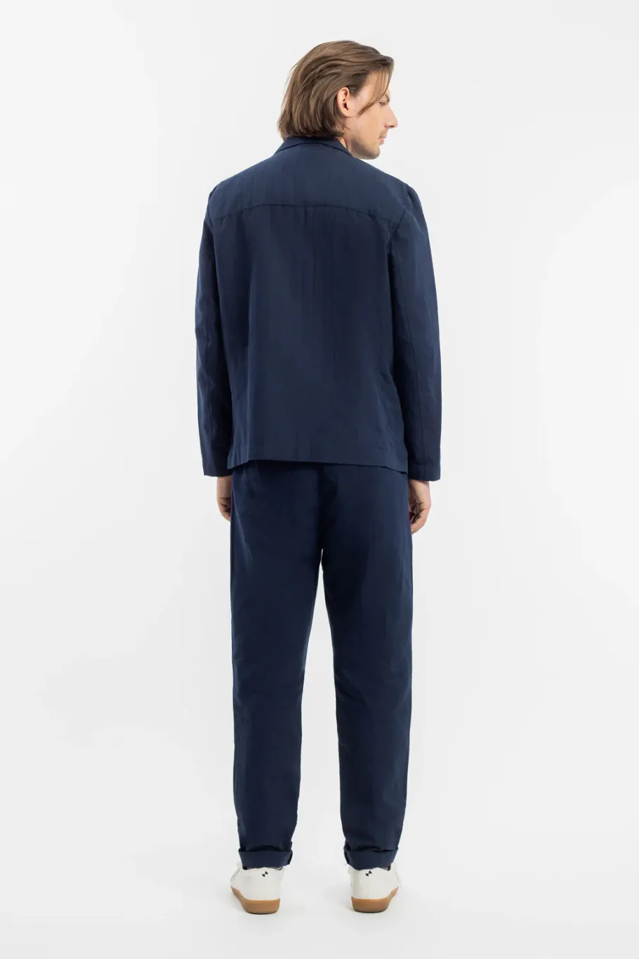 Outlet Rotholz Workwear Blazer Leinen Mix - Dunkelblau