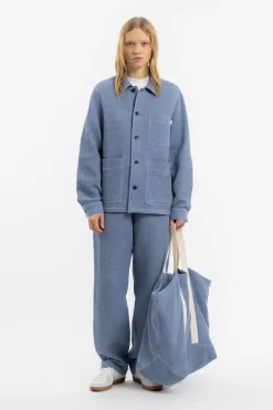 Clearance Rotholz Workwear Jacke Waffle Cotton - Hellblau