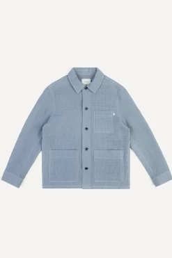 Clearance Rotholz Workwear Jacke Waffle Cotton - Hellblau