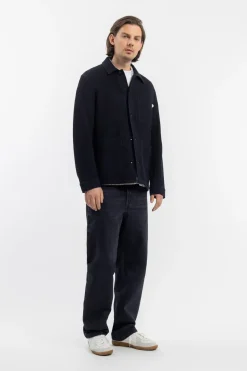 New Rotholz Workwear Jacke Waffle Cotton - Schwarz