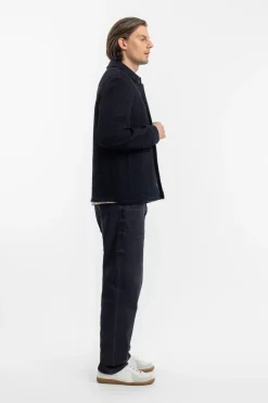 New Rotholz Workwear Jacke Waffle Cotton - Schwarz