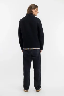 New Rotholz Workwear Jacke Waffle Cotton - Schwarz
