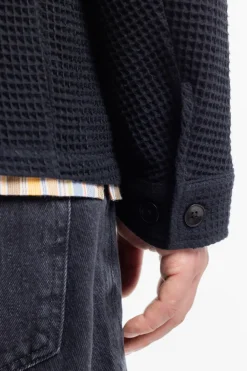 New Rotholz Workwear Jacke Waffle Cotton - Schwarz