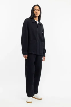 Clearance Rotholz Workwear Jacke Waffle Cotton - Schwarz