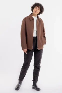 Online Rotholz Zip Jacke Aus Bio-Baumwolle Braun